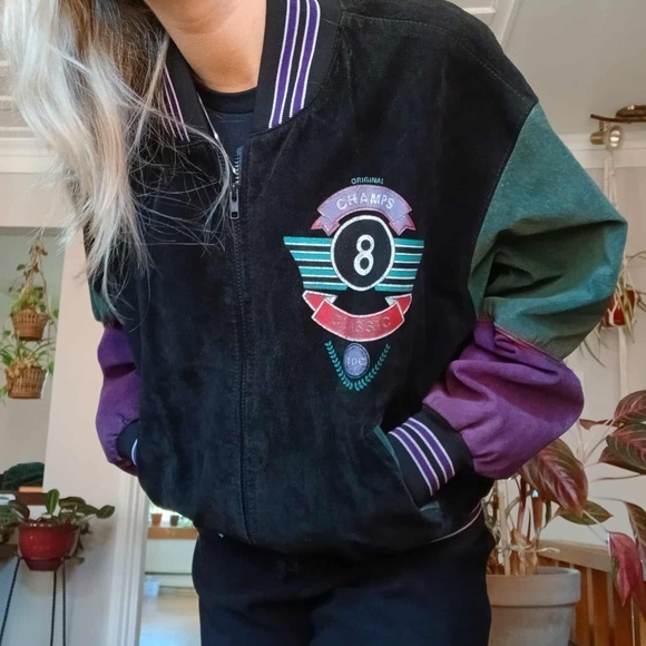 Vintage Suede baseball jacket - Picture 2 of 6